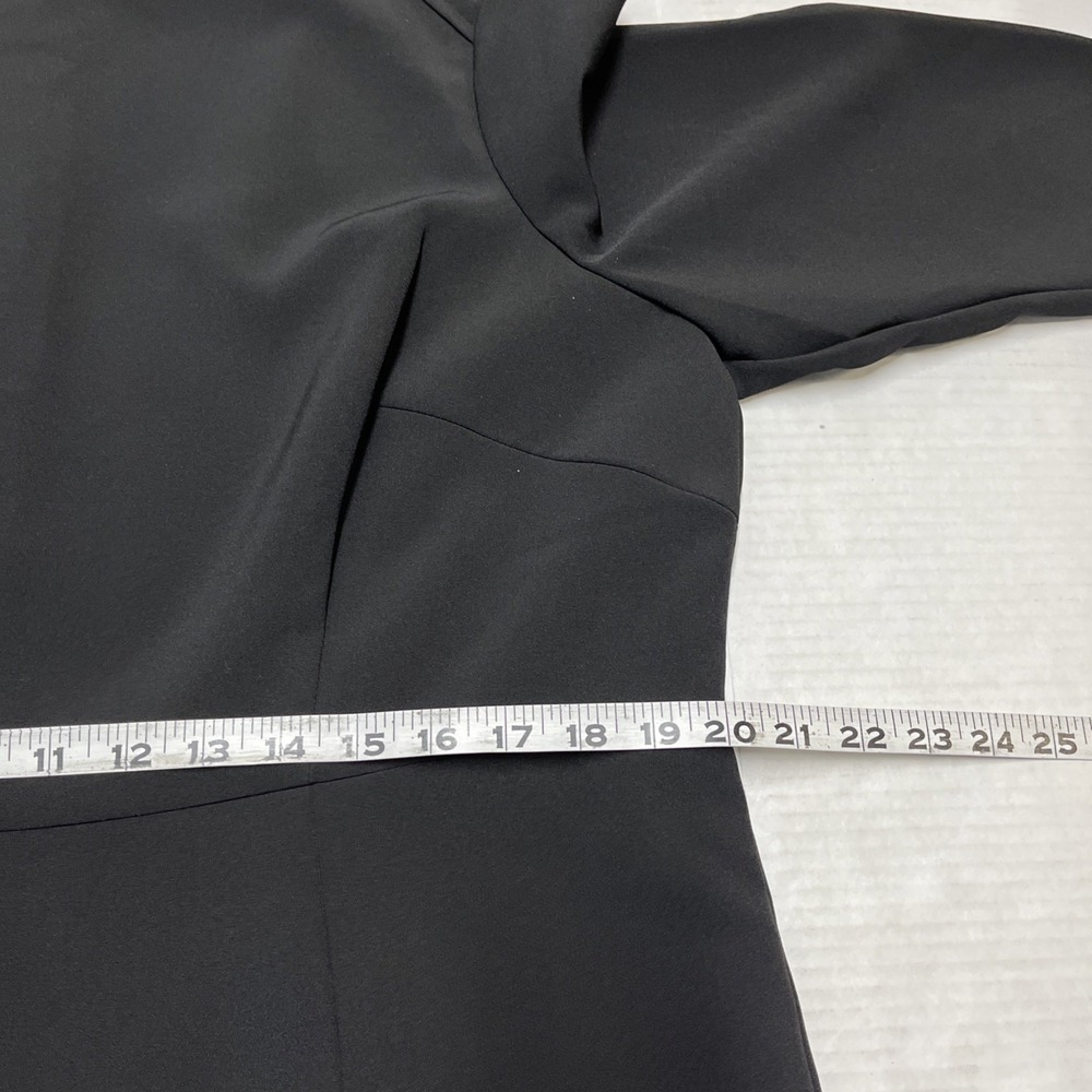Boden Black Midi Dress with Three-Quarter Sleeves and Flared Hem - Picture 10 of 14